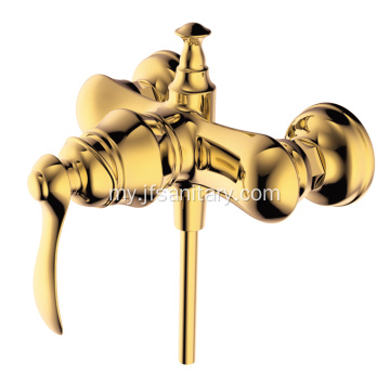 Multi-Function Brass Shower Mixer Valve Kit ကို ရွှေရောင် ပွတ်ပြီး